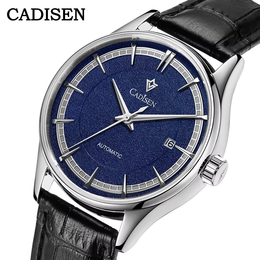 NEW Top Brand Men Mechanical Automatic Watches Leather Strap Sapphire 39Mm Date MIYOTA 8215 Watches Waterproof Men Watch