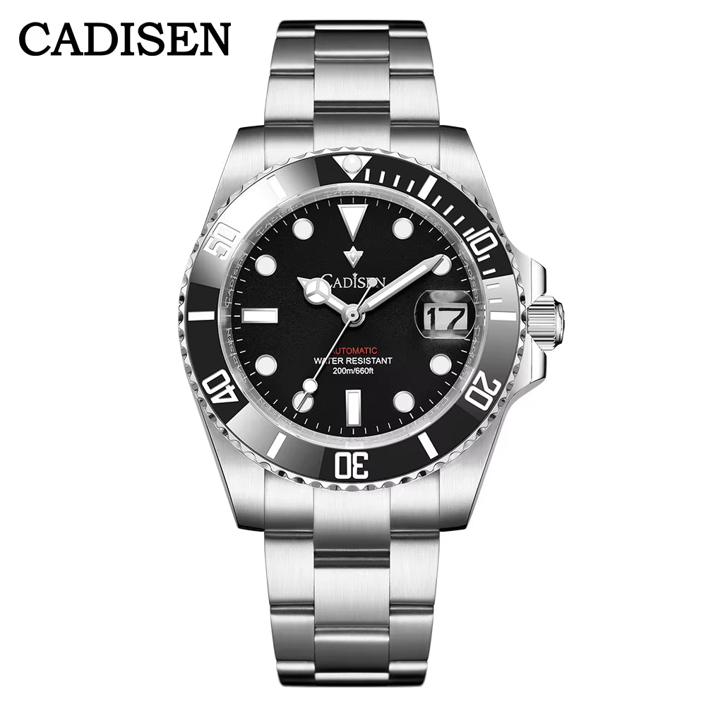 New Men Automatic Mechanical Watches NH35A Movement Stainless Steel Sapphire Glass Waterproof Men Watches Reloj Hombre