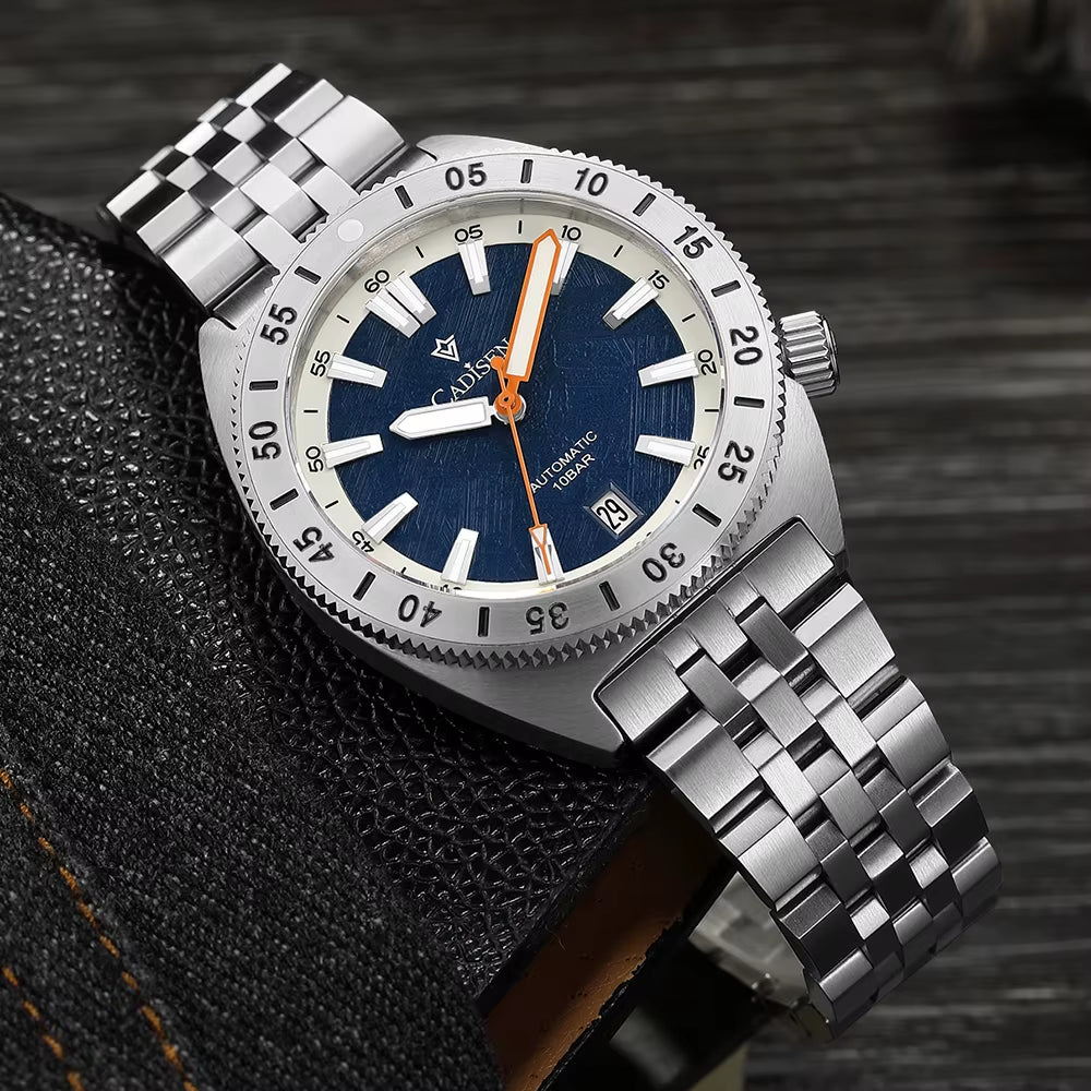 Automatic Mechanical Watch Man Meteorite Dial Business Casual Waterproof Watch NH35A 316L Stainless Steel Men'S Watch