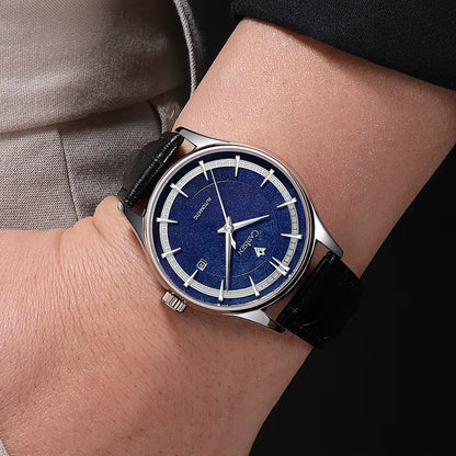 NEW Top Brand Men Mechanical Automatic Watches Leather Strap Sapphire 39Mm Date MIYOTA 8215 Watches Waterproof Men Watch