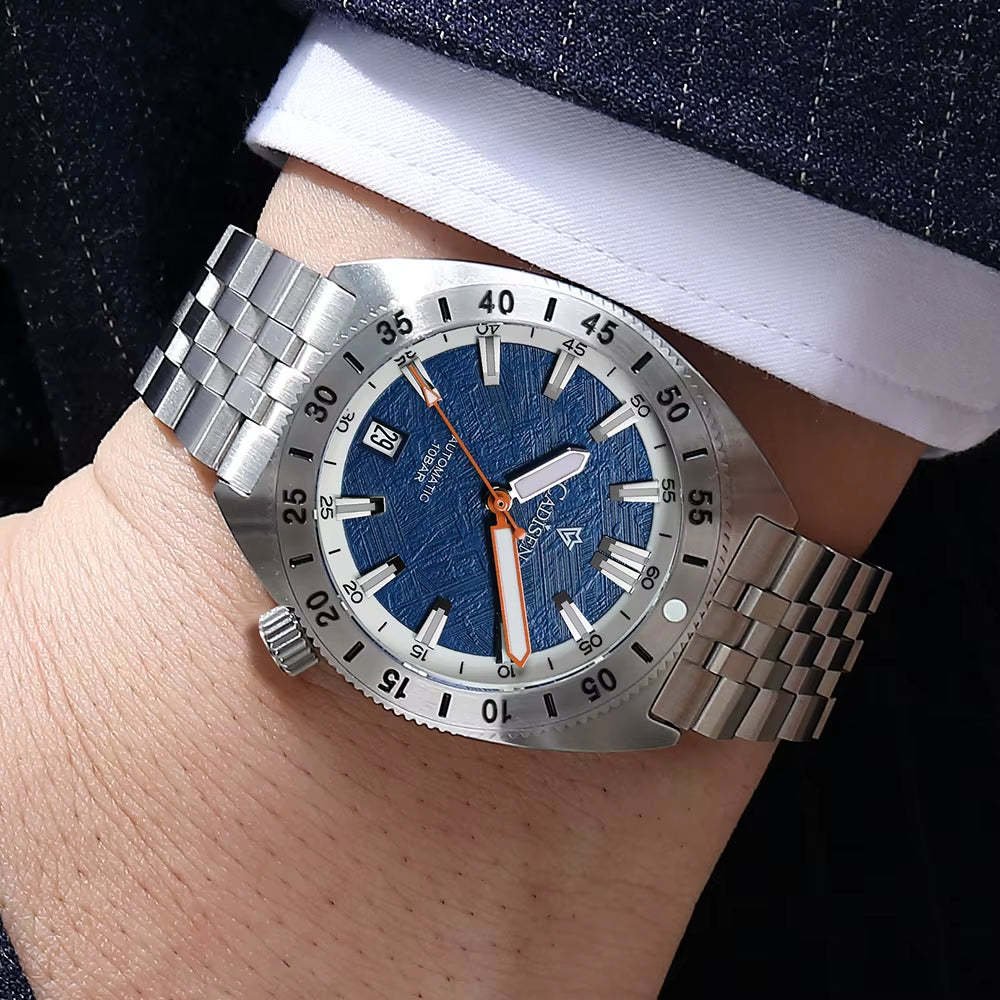 Automatic Mechanical Watch Man Meteorite Dial Business Casual Waterproof Watch NH35A 316L Stainless Steel Men'S Watch